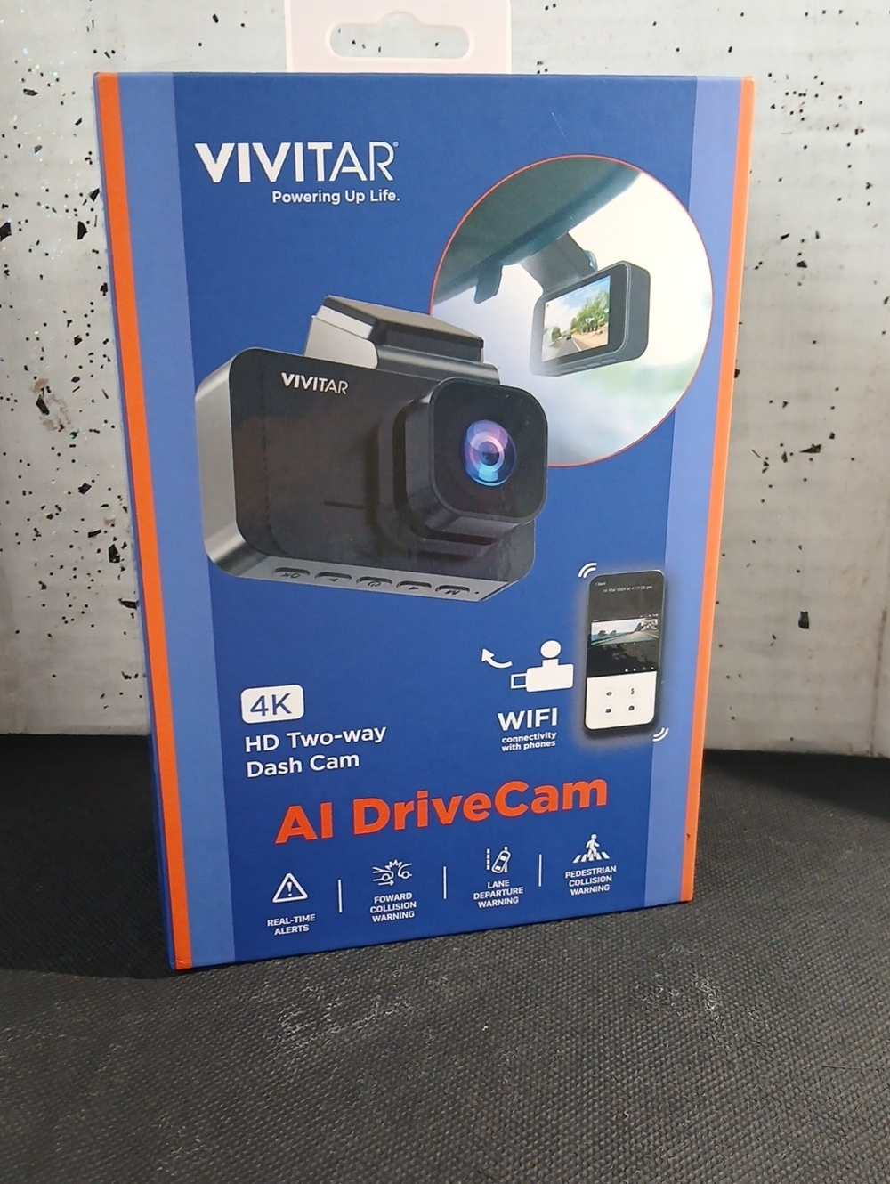 Vivitar AI DriveCam 4K HD Two-Way Dash Cam - Black